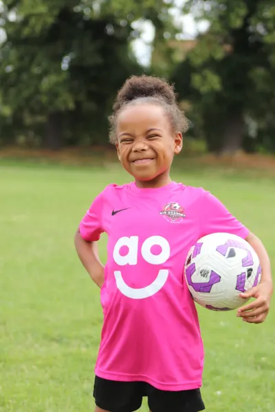 Young girl at N10 Academy — football is for everyone